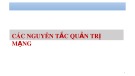 Bài giảng Quản trị mạng: Nguyên tắc quản trị và bảo trì hệ thống