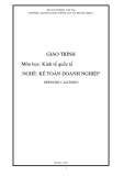 Giáo trình Kinh tế quốc tế Nghề Kế toán doanh nghiệp (Trình độ Cao đẳng) - CĐ GTVT Trung ương I chuẩn nhất