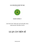 Luận án Tiến sĩ: Giải pháp phát triển sản xuất điều bền vững trên địa bàn tỉnh Bình Phước