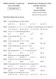 Đề kiểm tra Toán lớp 6 học kì 1 năm 2021-2022 có đáp án - Phòng GD&ĐT Long Biên, Hà Nội