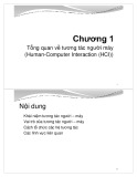 Bài giảng Tương tác người-máy và giao diện đồ họa: Chương 1 - Ngô Công Thắng