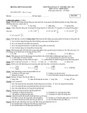 Đề thi giữa kì 2 Vật lí lớp 11 năm 2020-2021 có đáp án trường THPT Ngô Quyền