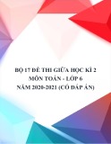 Bộ đề thi giữa học kì 2 môn Toán lớp 6 năm 2020-2021 (Có đáp án) - Tuyển tập 17 đề