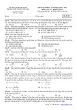 Đề thi Vật lí lớp 12 học kì 2 năm 2020-2021 có đáp án - THPT Lương Thế Vinh, Quảng Nam