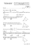 Đề thi học kì 2 môn Toán lớp 11 năm 2020-2021 trường THPT Nhân Chính (có đáp án)