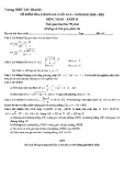 Đề thi học kì 2 Toán lớp 11 năm 2020-2021 trường THPT Tây Thạnh