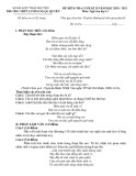 Đề thi Ngữ văn lớp 11 học kì 2 năm 2020-2021 có đáp án - Trường THPT Lương Ngọc Quyến
