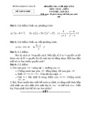 Đề thi học kì 2 Toán lớp 8 năm 2020-2021 có đáp án - Phòng GD&ĐT Cam Lộ