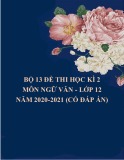 Bộ 13 đề thi học kì 2 môn Ngữ văn lớp 12 năm 2020-2021 (Có đáp án) mới nhất