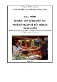 Giáo trình Dinh dưỡng mầm non (Nghề Kỹ thuật chế biến món ăn) trình độ Cao đẳng - CĐ GTVT Trung ương I