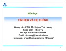 Bài giảng Tín hiệu và hệ thống Chương 5 Huỳnh Thái Hoàng
