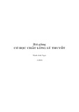 Bài giảng Cơ học chất lỏng lý thuyết