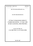 Xử phạt vi phạm hành chính về ô nhiễm môi trường: Luận văn Thạc sĩ Luật Hiến pháp và Luật Hành chính – Thực tiễn huyện Tam Dương, tỉnh Vĩnh Phúc