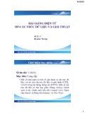 Bài giảng Cấu trúc dữ liệu và giải thuật - Chương 1: Các khái niệm cơ bản về Cấu trúc dữ liệu và giải thuật