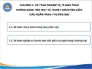 Bài giảng Kế toán ngân hàng thương mại - Chương 5: Kế toán nghiệp vụ thanh toán không dùng tiền mặt và thanh toán vốn giữa các ngân hàng thương mại