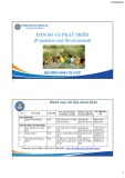 Bài giảng Dân số và phát triển - Chương 1: Khái quát về dân số và phát triển