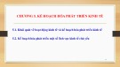 Bài giảng Kế hoạch hóa phát triển - Chương 5: Kế hoạch hóa phát triển kinh tế