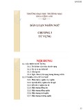 Từ vựng: Bài giảng Dẫn luận ngôn ngữ - Chương 3