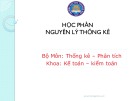 Bài giảng Nguyên lý thống kê - Chương 1: Những vấn đề chung về Thống kê học