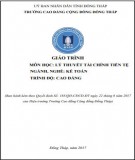 Giáo trình Lý thuyết Tài chính Tiền tệ (Nghề Quản trị kinh doanh Cao đẳng): Phần 2 - Trường CĐ Cộng đồng Đồng Tháp chuẩn nhất