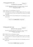 Đề thi kết thúc học phần học kì 1 môn Chăn nuôi đại cương năm 2020-2021 có đáp án - Trường ĐH Đồng Tháp