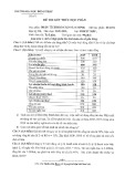 Đề thi Phân tích báo cáo tài chính học kì 1 năm 2020-2021 có đáp án - ĐH Đồng Tháp