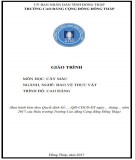 Giáo trình Cây màu (Nghề Bảo vệ thực vật Cao đẳng): Phần 2 - Trường Cao đẳng Cộng đồng Đồng Tháp