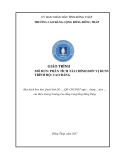 Giáo trình Phân tích tài chính đơn vị hành chính sự nghiệp - Trường Cao đẳng Cộng đồng Đồng Tháp [Mới nhất]