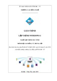 Giáo trình Lập trình Windows 1 (CĐ/TC): Trường Cao đẳng nghề Bà Rịa Vũng Tàu (Nghề Lập trình máy tính)