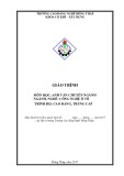 Giáo trình Anh văn chuyên ngành Công nghệ ô tô (CĐ/TC) - Trường Cao đẳng nghề Đồng Tháp