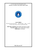 Giáo trình Hóa phân tích đại cương Công nghệ thực phẩm Cao đẳng - Trường Cao đẳng Cộng đồng Đồng Tháp