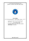 Giáo trình Công nghệ chế biến thịt và sản phẩm thịt (Cao đẳng): Trường Cao đẳng Cộng đồng Đồng Tháp