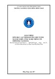 Giáo trình Lập trình hướng đối tượng (Công nghệ thông tin - Cao đẳng): Trường Cao đẳng Cộng đồng Đồng Tháp