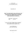 Luận văn Thạc sĩ Quản lý giáo dục: Quản lý hoạt động kiểm tra, đánh giá kết quả học tập của học sinh ở các trường trung học phổ thông trên địa bàn miền núi, tỉnh Quảng Trị