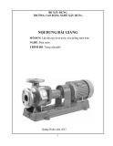 Giáo trình Lắp đặt máy bơm nước, Bảo dưỡng trạm bơm (Nghề Điện nước - Trung cấp nghề) - Trường Cao đẳng nghề Xây dựng