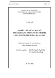 Khoá luận tốt nghiệp Khoa học môi trường: Nghiên cứu xử lý một số kim loại nặng trong nước thải mạ làng nghề kim khí rùa hạ, Hà Nội