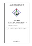 Giáo trình Quản trị thương mại quốc tế (Nghề Quản trị bán hàng Cao đẳng) - Trường Cao đẳng nghề Đồng Tháp chuẩn nhất
