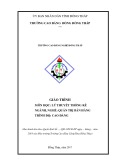 Giáo trình Lý thuyết thống kê Quản trị bán hàng Cao đẳng Đồng Tháp (Mới nhất)