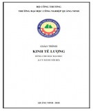 Giáo trình Kinh tế lượng Phần 1: Trường ĐH Công nghiệp Quảng Ninh (ĐHCN Quảng Ninh)