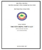 Giáo trình Truyền động thủy lực Phần 1: Trường ĐH Công nghiệp Quảng Ninh (chính thức)