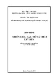 Giáo trình Nhiên liệu, dầu, mỡ và chất tẩy rửa chuẩn nhất - Trường ĐH Công nghiệp Quảng Ninh