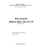 Bài giảng Khoa học quản lý Trường ĐH Công nghiệp Quảng Ninh [Mới Nhất]