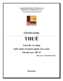 Tập bài giảng Thuế Quản trị doanh nghiệp vừa và nhỏ (Cao đẳng nghề) – CĐN Kỹ thuật Công nghệ