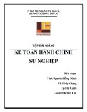 Tập bài giảng Kế toán hành chính sự nghiệp Cao đẳng Cộng đồng Lào Cai [Mới nhất]