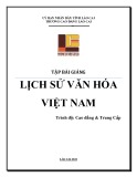 Giáo trình Lịch sử văn hóa Việt Nam Cao đẳng Cộng đồng Lào Cai [Mới Nhất]
