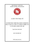Luận văn Thạc sĩ Quản trị kinh doanh: Giải pháp hoàn thiện hoạt động marketing trực tuyến của Công ty cổ phần Nghiên cứu và Ứng dụng Thuốc dân tộc