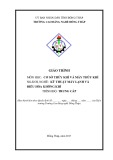 Giáo trình Cơ sở thủy khí và máy thủy khí (Nghề Kỹ thuật máy lạnh và điều hòa không khí Trung cấp) - Trường Cao đẳng nghề Đồng Tháp chuẩn nhất