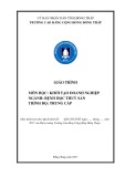 Giáo trình Khởi tạo doanh nghiệp (Nghề Bệnh học thuỷ sản Trung cấp) - Trường Cao đẳng Cộng đồng Đồng Tháp chuẩn nhất