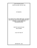 Luận văn Thạc sĩ Kế toán: Các nhân tố tác động vận dụng chuẩn mực báo cáo tài chính IFRS – Nghiên cứu điển hình tại Bình Dương