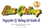 Bài giảng Nguyên lý thống kê kinh tế - Học viện Ngân hàng